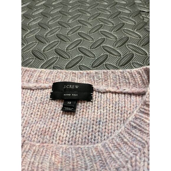 J CREW Handknit Popcorn Sweater Size XS Pink lambswool #30001 Womens Warm - Picture 3 of 9